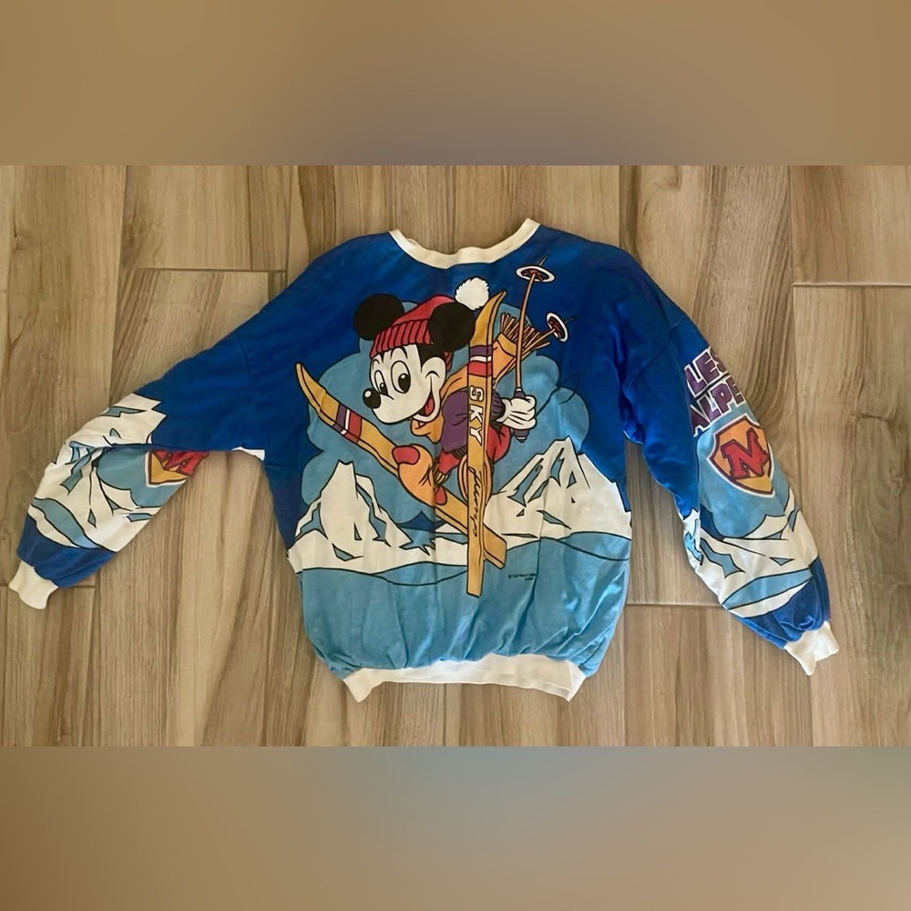 Vintage Mickey Skiing Sweatshirt